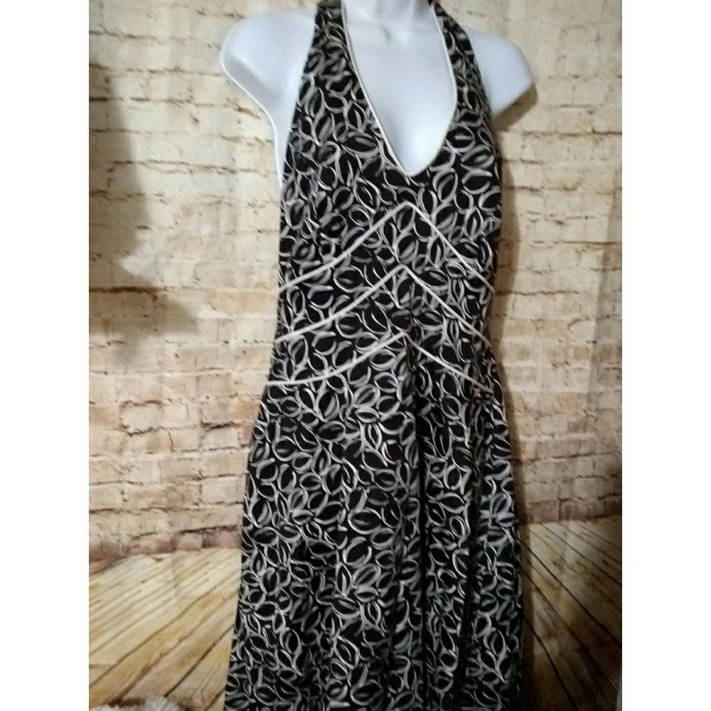 AGB halter dress black and white size 10